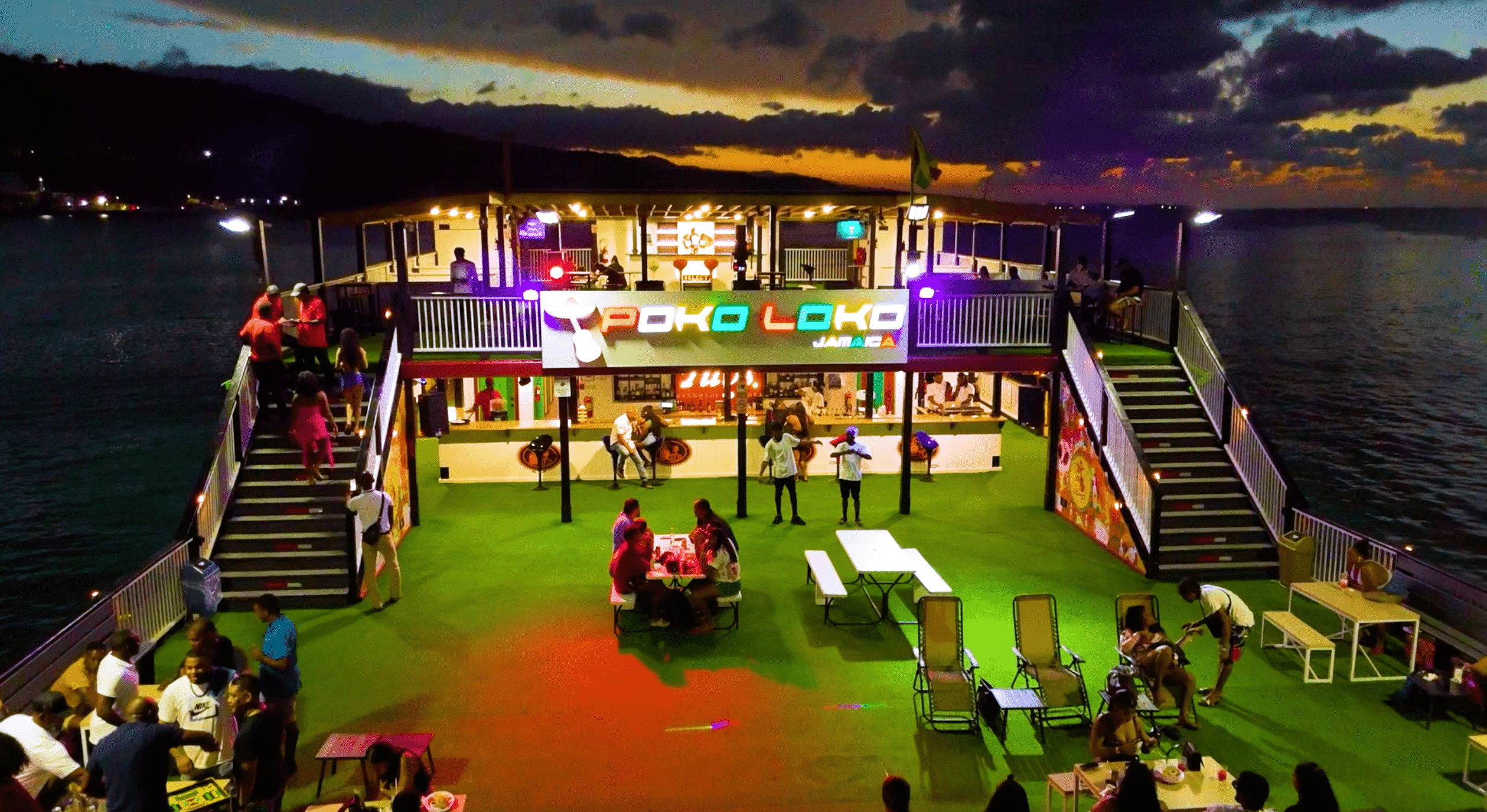 Guests partying on Poko Loko